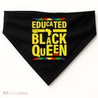 Educated Black Queen USA-Made Doggie Bandana thumb 0