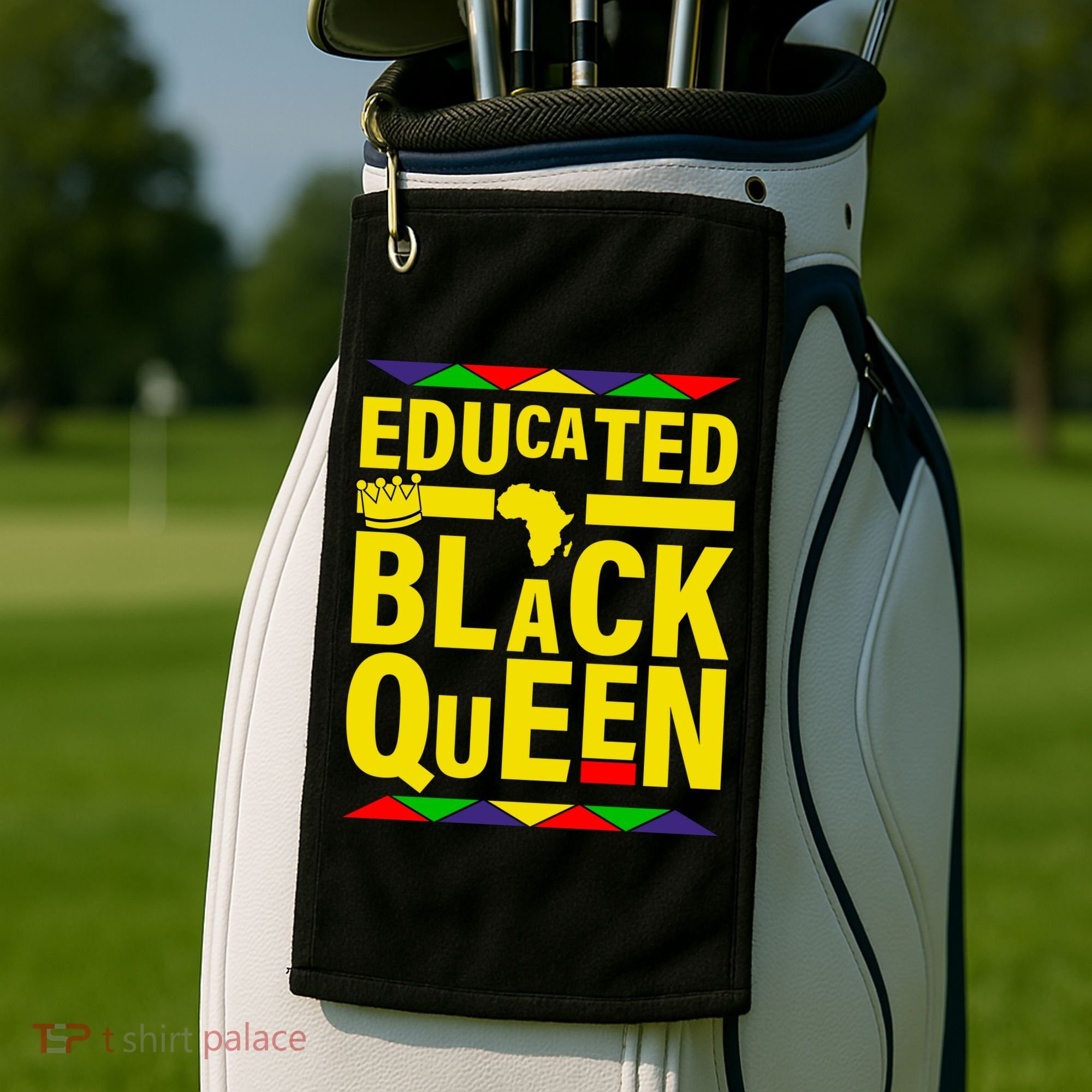 Educated Black Queen Golf Towel