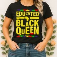 Educated Black Queen Women's T-Shirt thumb 2
