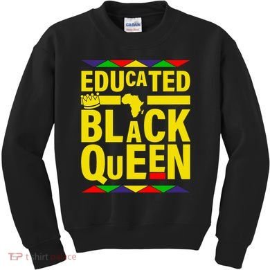 Educated Black Queen Kids Sweatshirt