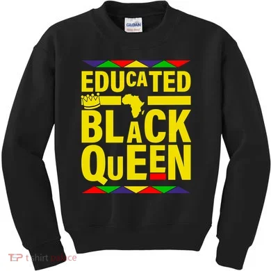 Educated Black Queen Kids Sweatshirt