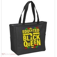 Educated Black Queen Tote Bag thumb 2