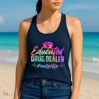 Educated Drug Dealer Nurselife Women's Tank Top thumb 2