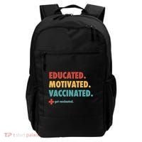 Educated Motivated Vaccinated Get Vaccinated  Backpack thumb 0