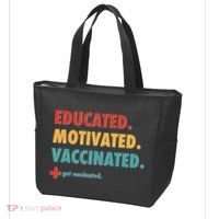 Educated Motivated Vaccinated Get Vaccinated  Tote Bag thumb 3