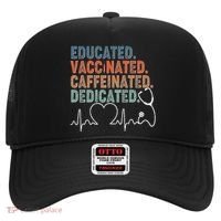 Educated Vaccinated Caffeinated Dedicated Heartbeat Stethoscope Hat thumb 0