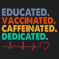 Educated Vaccinated Caffeinated Dedicated Nurse Women's Sweatshirt thumb 2