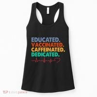 Educated Vaccinated Caffeinated Dedicated Nurse Women's Tank Top thumb 0