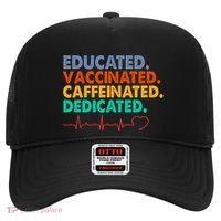 Educated Vaccinated Caffeinated Dedicated Nurse Hat thumb 0