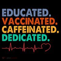Educated Vaccinated Caffeinated Dedicated Nurse Visor thumb 3
