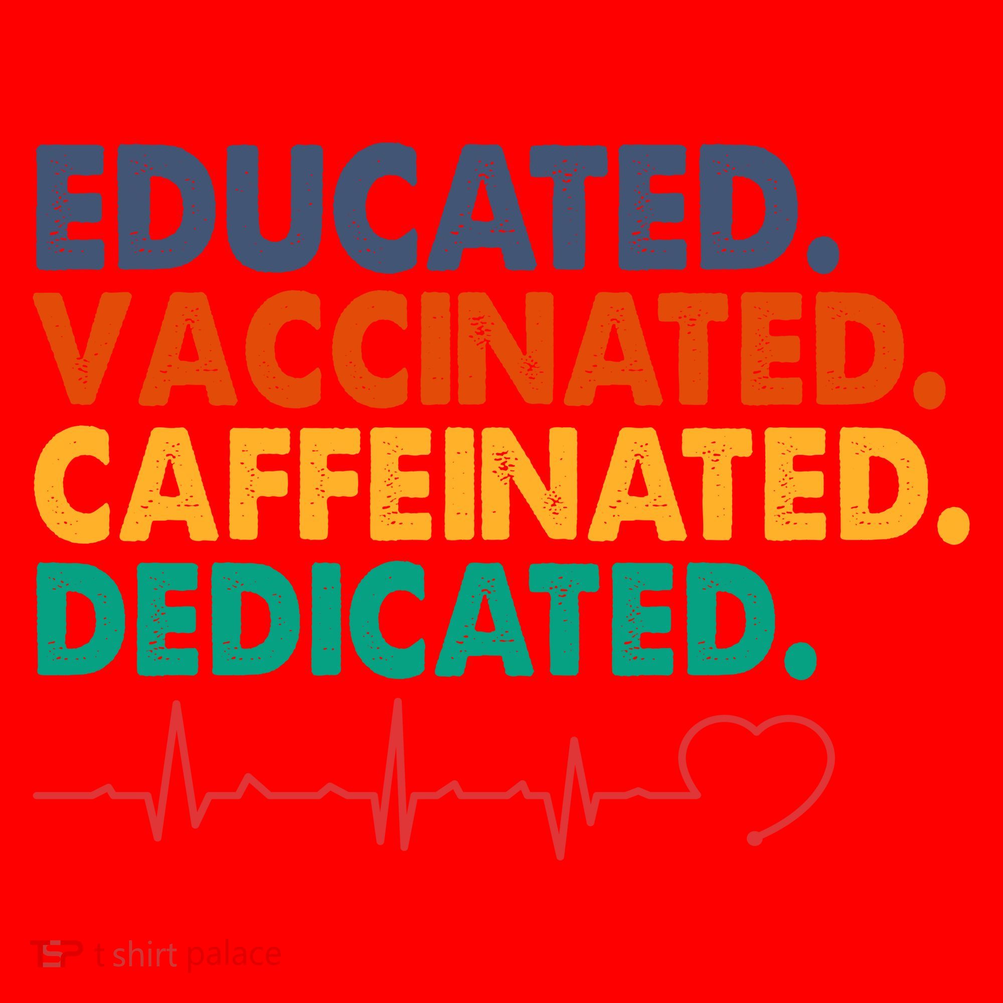 Educated Vaccinated Caffeinated Dedicated Nurse Santa Hat