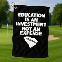 Education Is An Investment Not An Expense Golf Towel thumb 1
