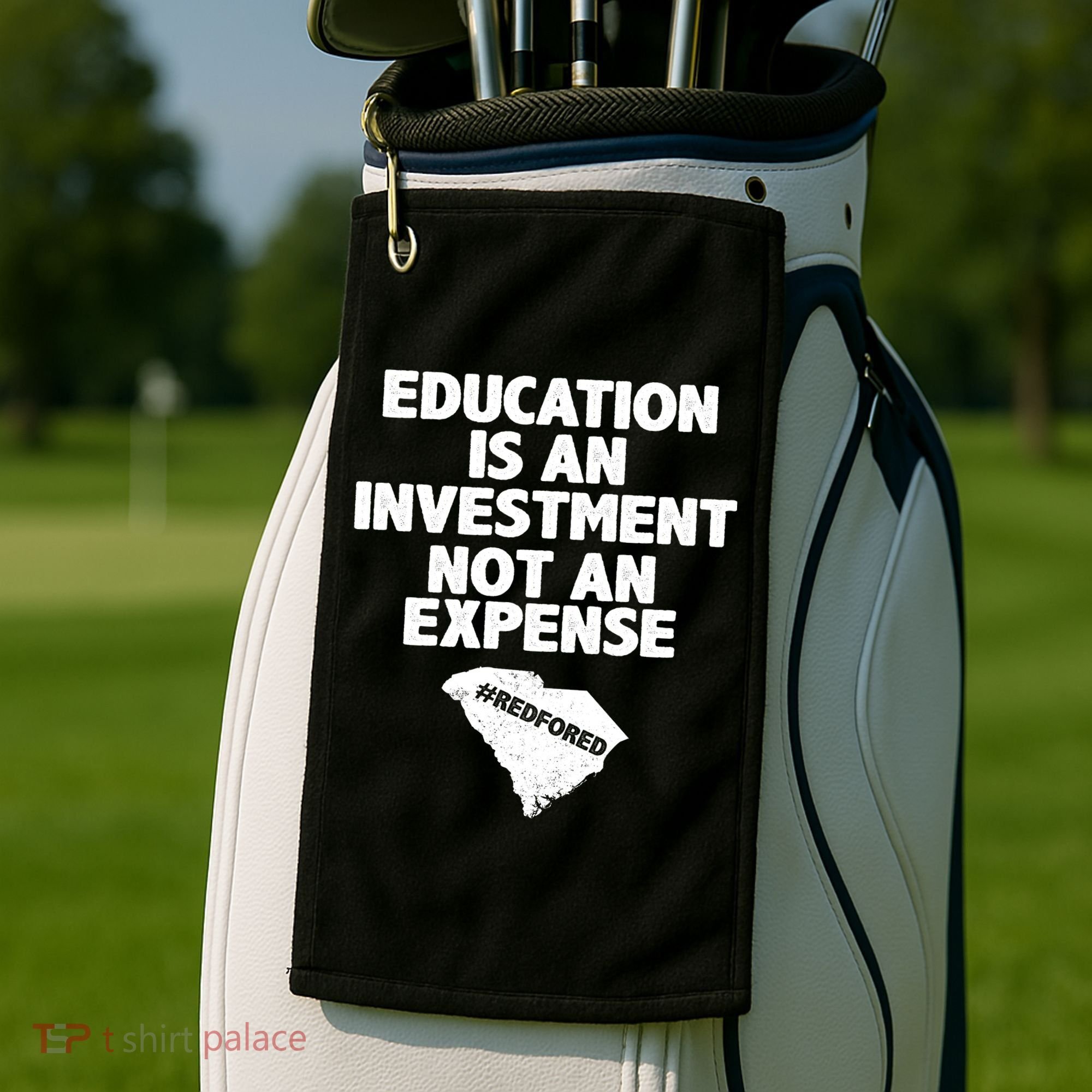 Education Is An Investment Not An Expense Golf Towel