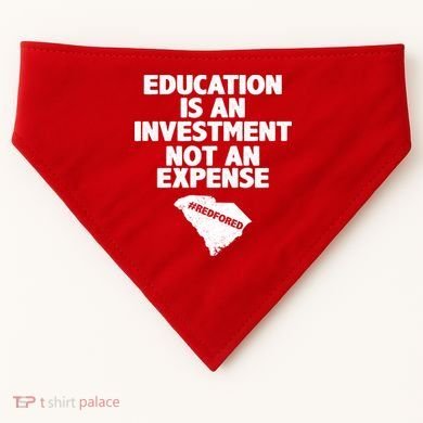 Education Is An Investment Not An Expense USA-Made Doggie Bandana