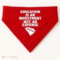 Education Is An Investment Not An Expense USA-Made Doggie Bandana thumb 0