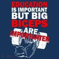 Education Is Important Big Biceps Are Importanter Bucket Hat thumb 4