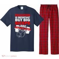 Education Is Important Big Biceps Are Importanter Pajama Set thumb 0