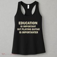 Education Is Important Playing Guitar Importanter Women's Tank Top thumb 3