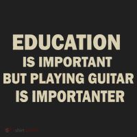 Education Is Important Playing Guitar Importanter Hat thumb 2