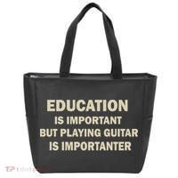 Education Is Important Playing Guitar Importanter Tote Bag thumb 0