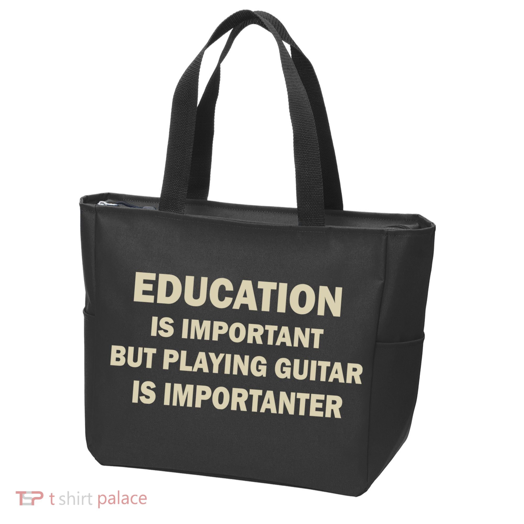 Education Is Important Playing Guitar Importanter Tote Bag