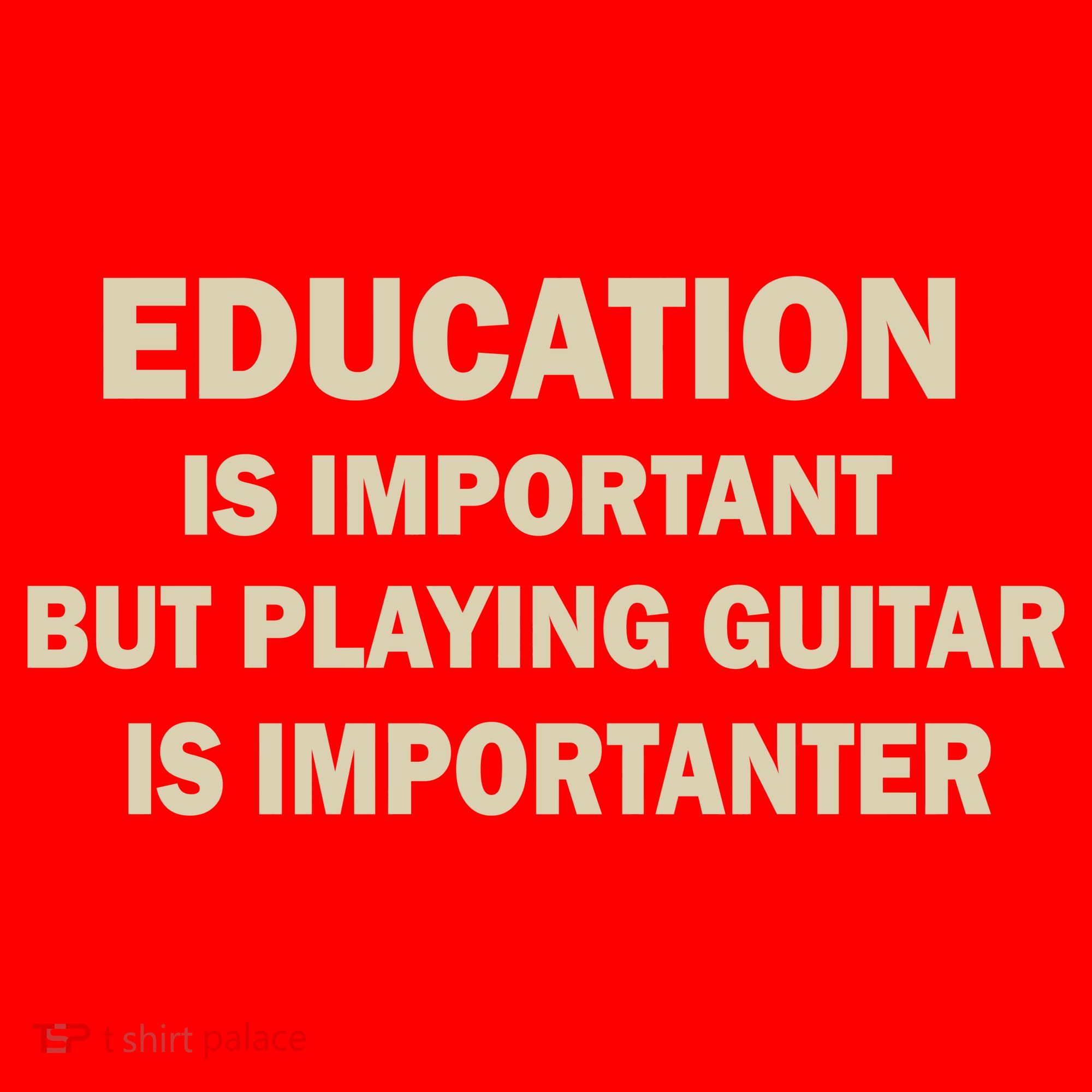 Education Is Important Playing Guitar Importanter Santa Hat