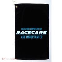 Education Is Important Race Cars Are Importanter  Golf Towel thumb 0