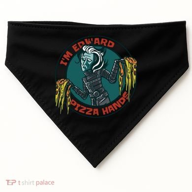Edward Pizza Hands Parody USA-Made Doggie Bandana