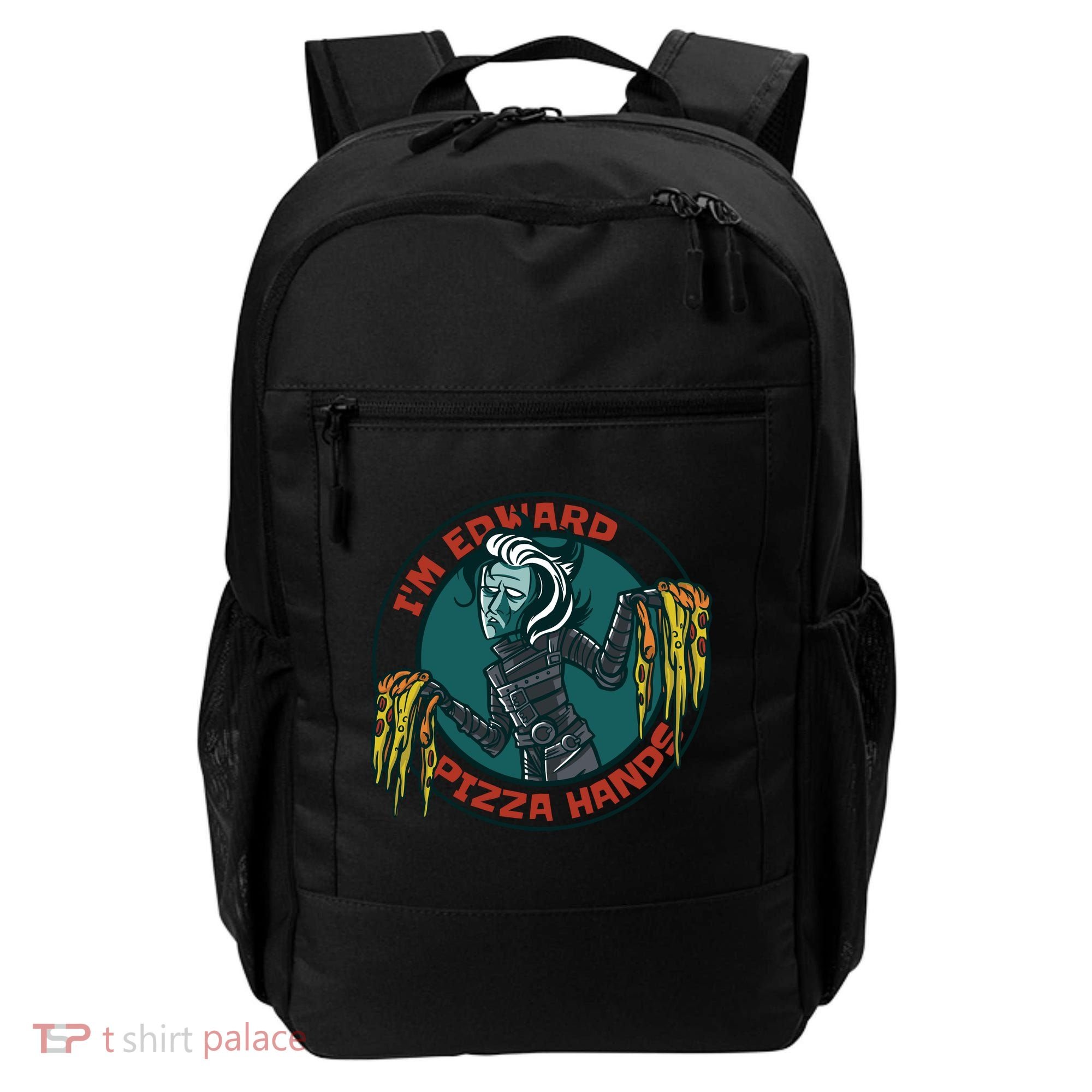 Edward Pizza Hands Parody Backpack