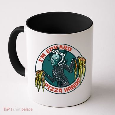 Edward Pizza Hands Parody Coffee Mug