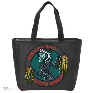 Edward Pizza Hands Parody Tote Bag