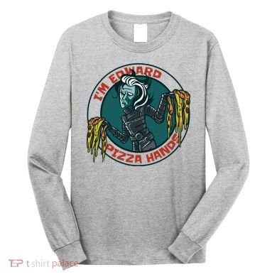 Edward Pizza Hands Parody Long Sleeve Shirt