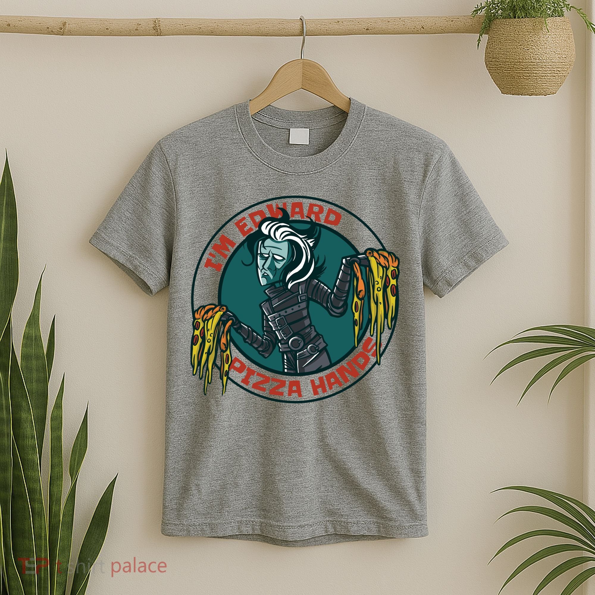 Edward Pizza Hands Parody T-Shirt