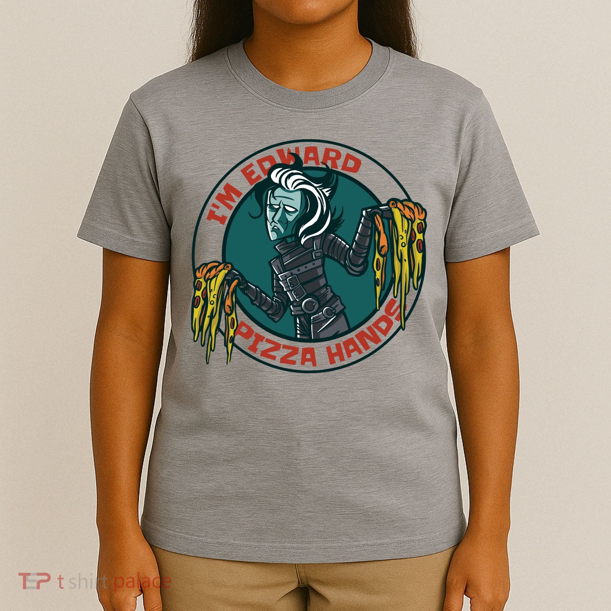 Edward Pizza Hands Parody T-Shirt