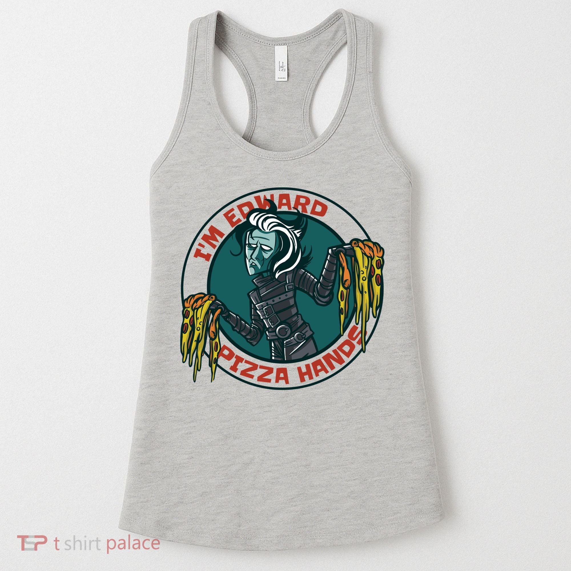 Edward Pizza Hands Parody Women's Tank Top