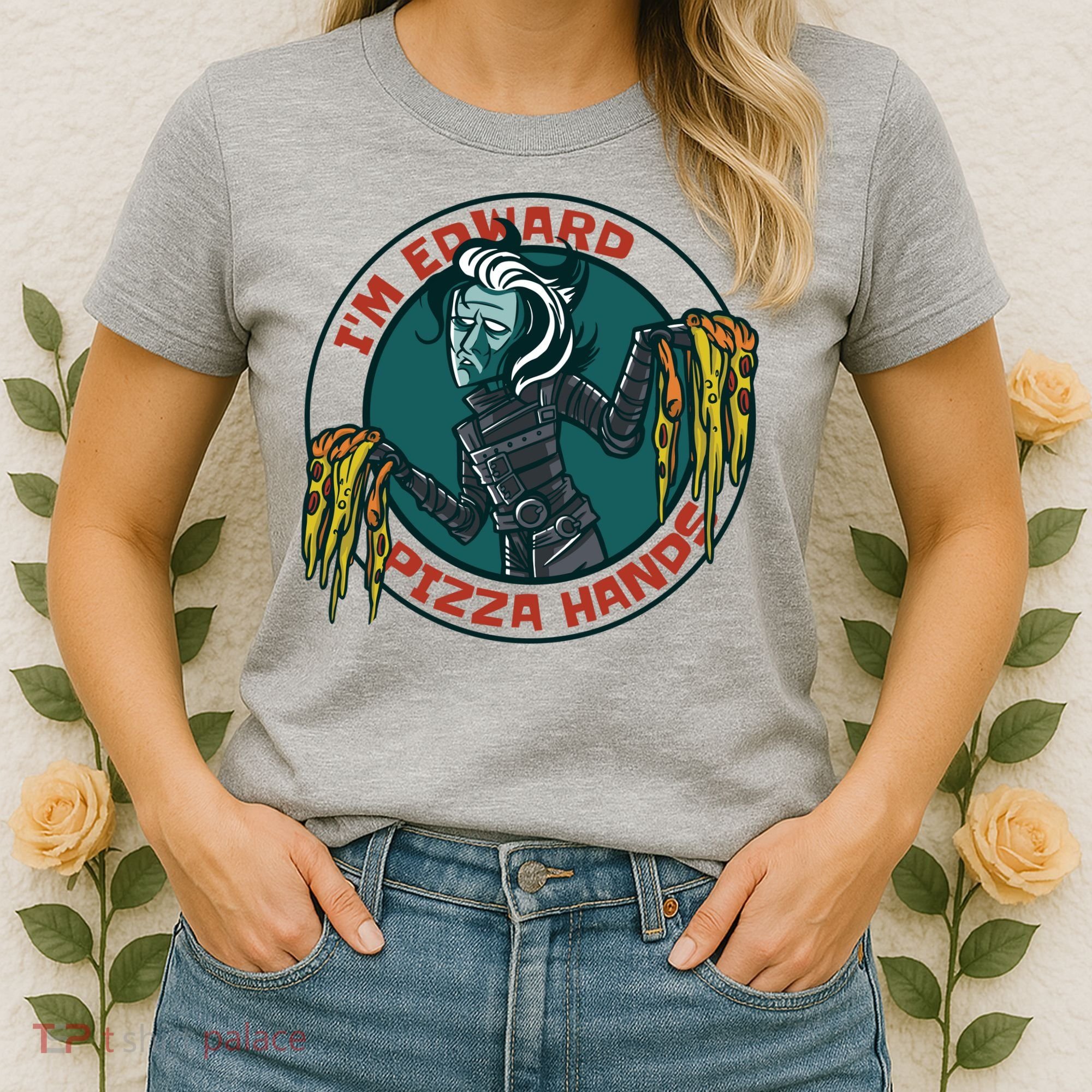 Edward Pizza Hands Parody Women's T-Shirt