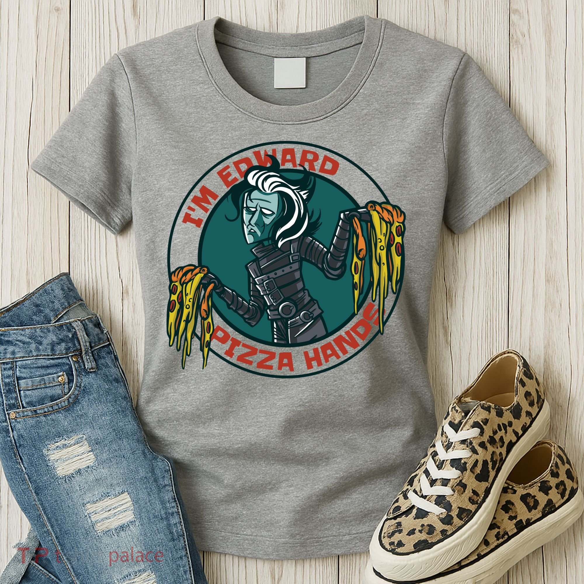 Edward Pizza Hands Parody Women's T-Shirt