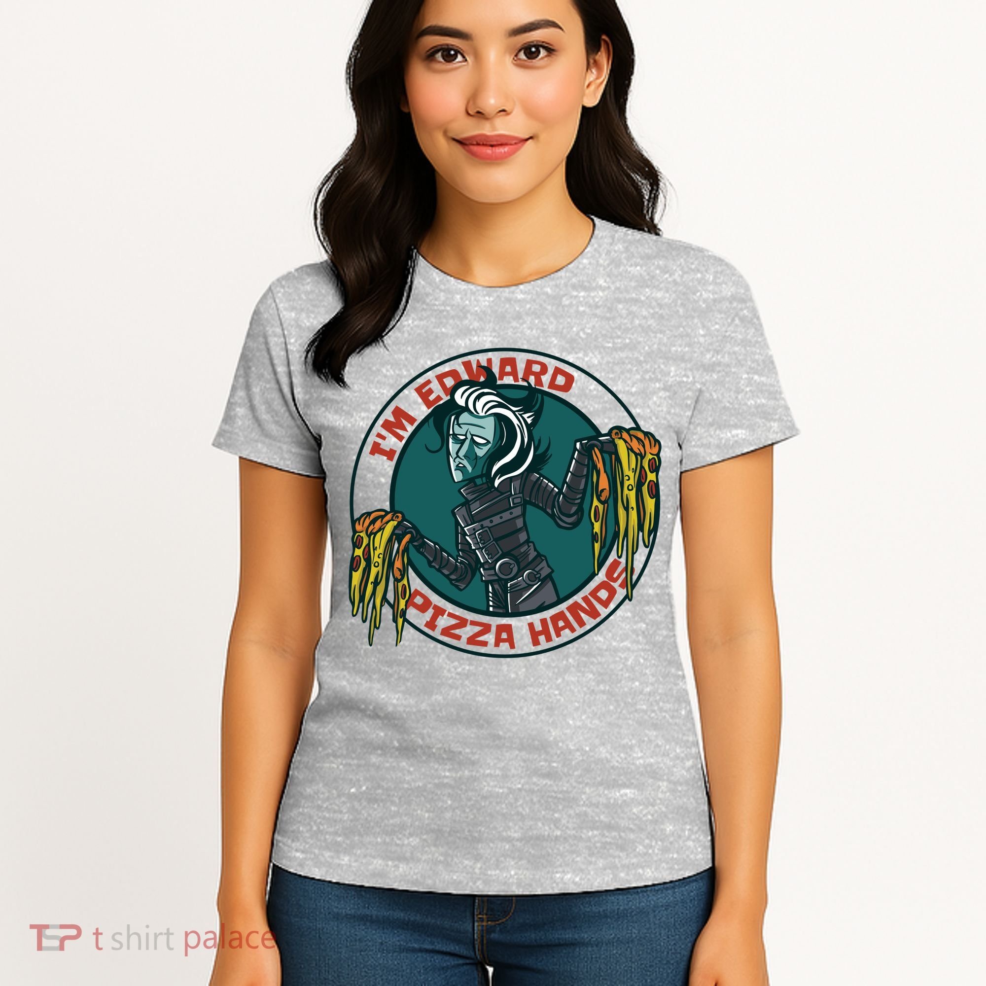 Edward Pizza Hands Parody Women's T-Shirt