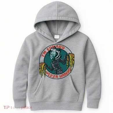 Edward Pizza Hands Parody Kids Hoodie