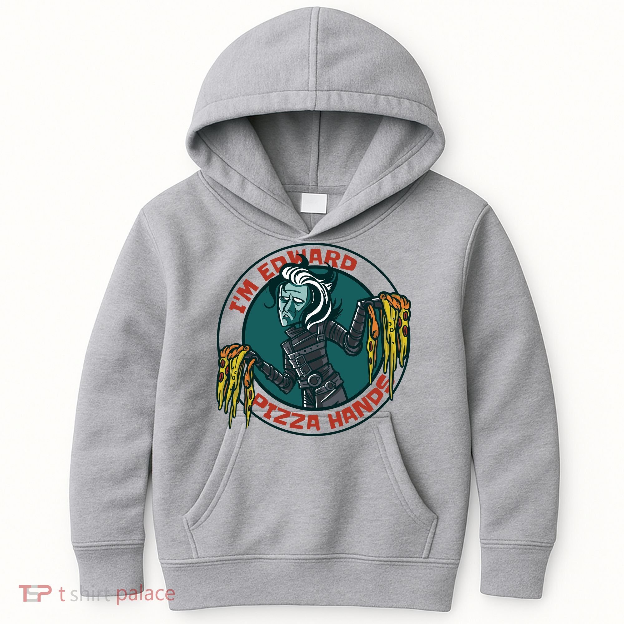 Edward Pizza Hands Parody Kids Hoodie