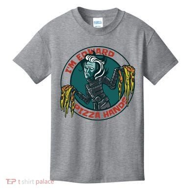 Edward Pizza Hands Parody Kids T-Shirt