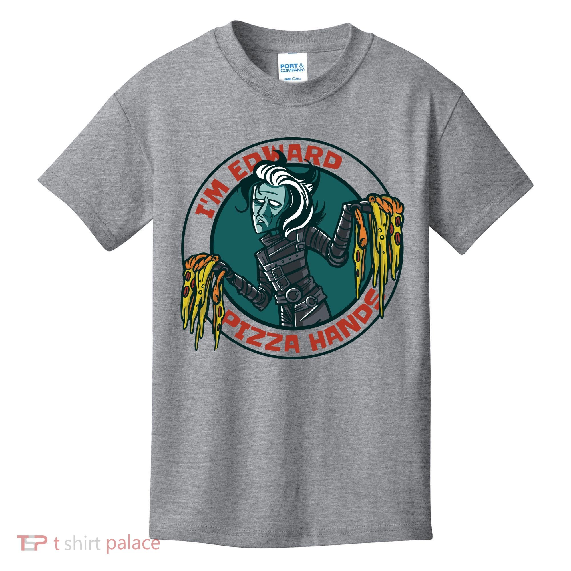 Edward Pizza Hands Parody Kids T-Shirt
