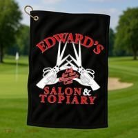 Edward's Salon & Topiary Golf Towel thumb 1