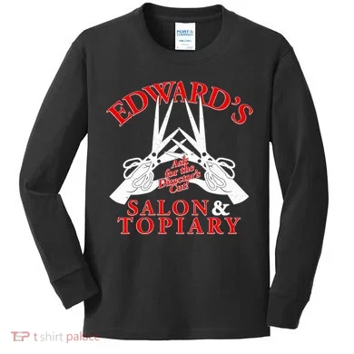Edward's Salon & Topiary Kids Long Sleeve Shirt