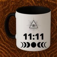 Eleven Eleven 11:11 Numerology Law Of Attraction New Age Coffee Mug thumb 2