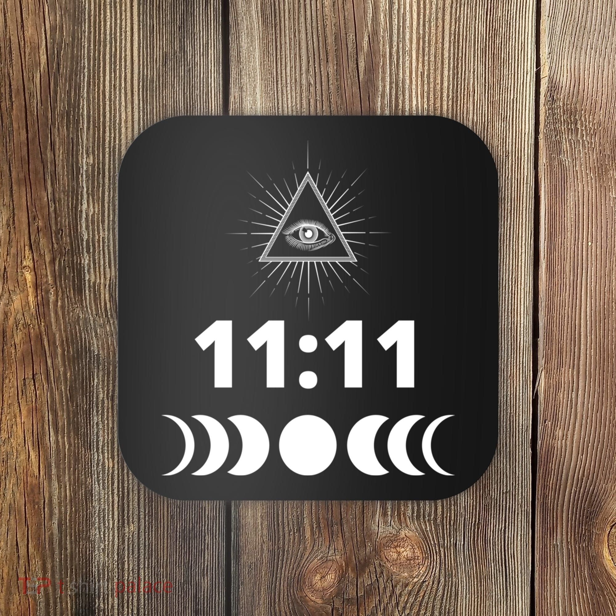 Eleven Eleven 11:11 Numerology Law Of Attraction New Age Coaster