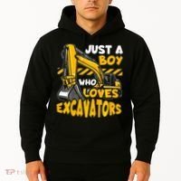 Excavator Enthusiast A Passion for Construction Vehicles Hoodie thumb 2