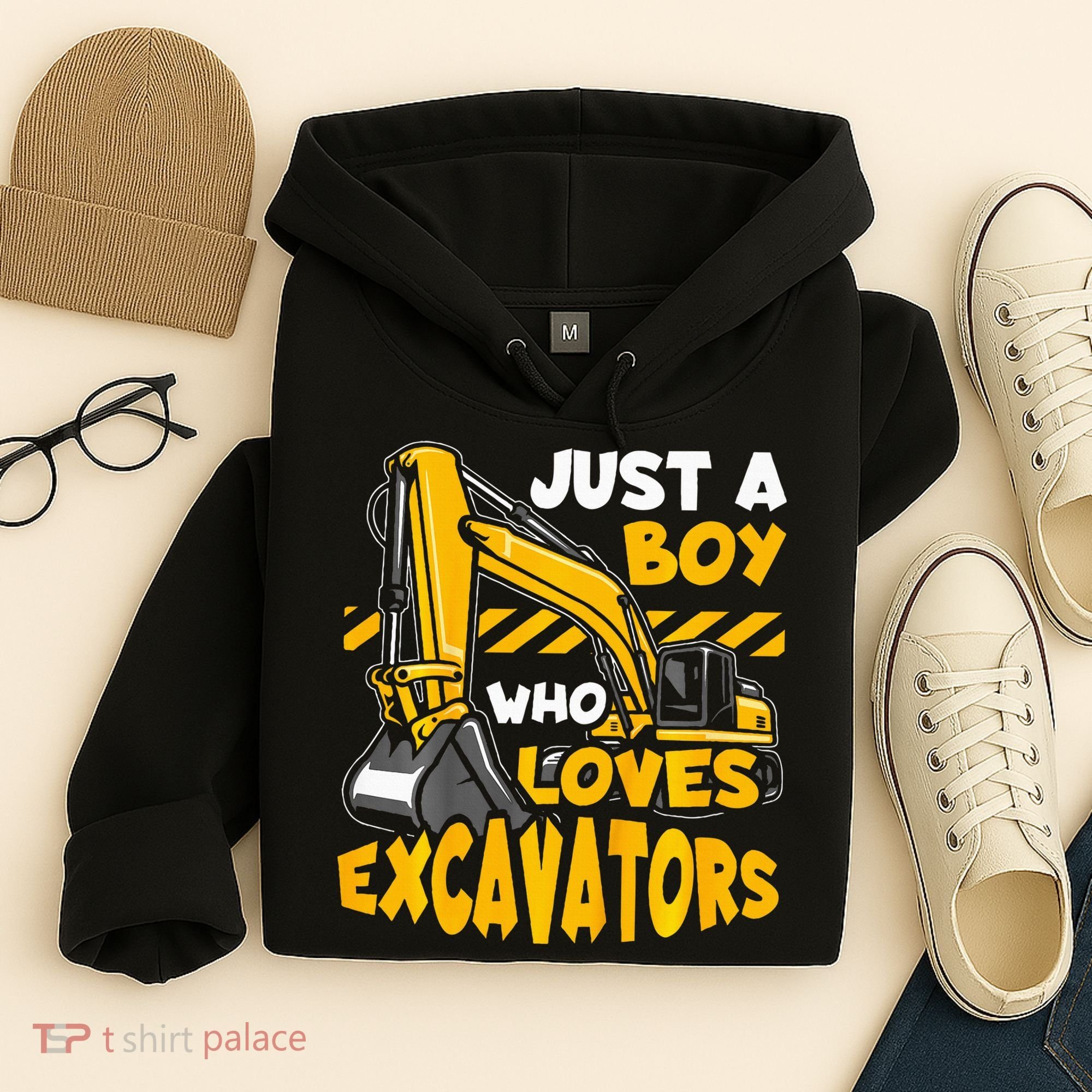 Excavator Enthusiast A Passion for Construction Vehicles Hoodie