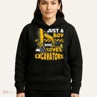 Excavator Enthusiast A Passion for Construction Vehicles Hoodie thumb 5