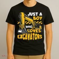 Excavator Enthusiast A Passion for Construction Vehicles T-Shirt thumb 3